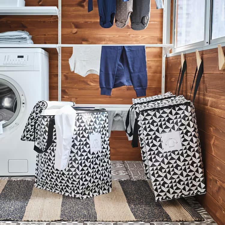 کیف دستی سیاه و سفید ایکیا IKEA-KNALLA — تصویر ۲