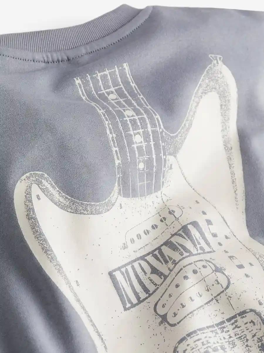 دورس کراپ طوسی اچ اند ام طرح NIRVANA — تصویر ۳