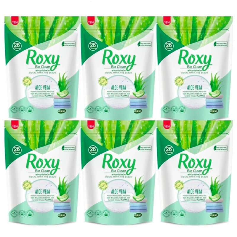پودر صابون ماشین 800 گرمی رایحه آلوئه ورا روکسی Roxy — تصویر ۲