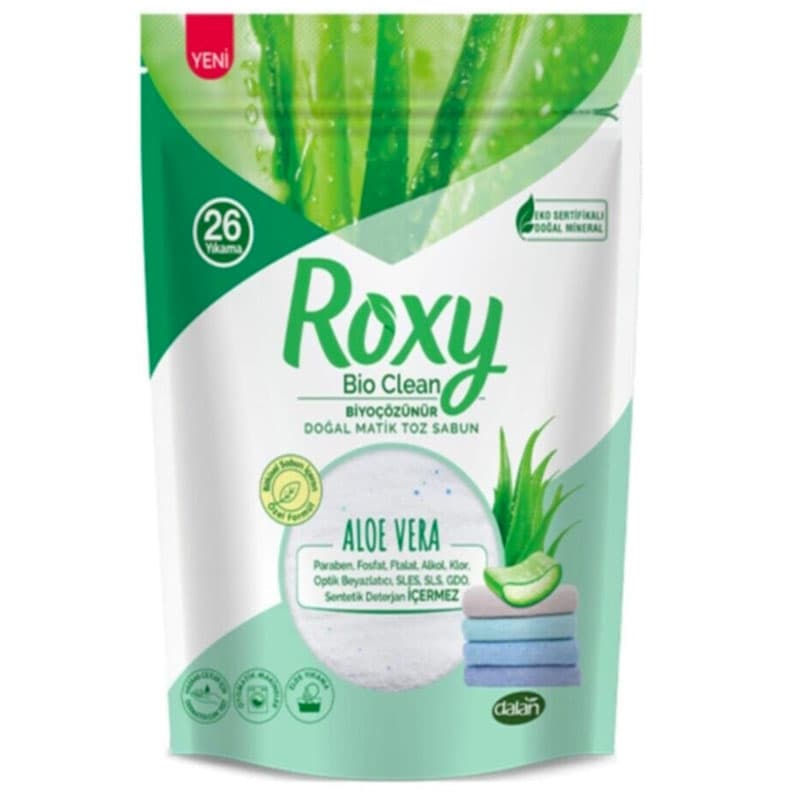 پودر صابون ماشین 800 گرمی رایحه آلوئه ورا روکسی Roxy