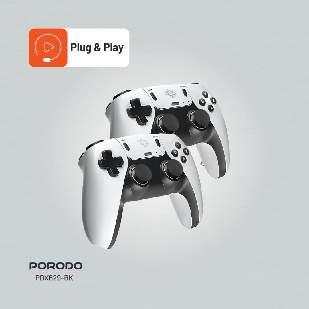 ویدئو پرژکتور با قابلیت کنسول بازی به همراه گیم پد پرودو مدل Porodo Gaming Projector with Controllers PDX639 — تصویر ۶