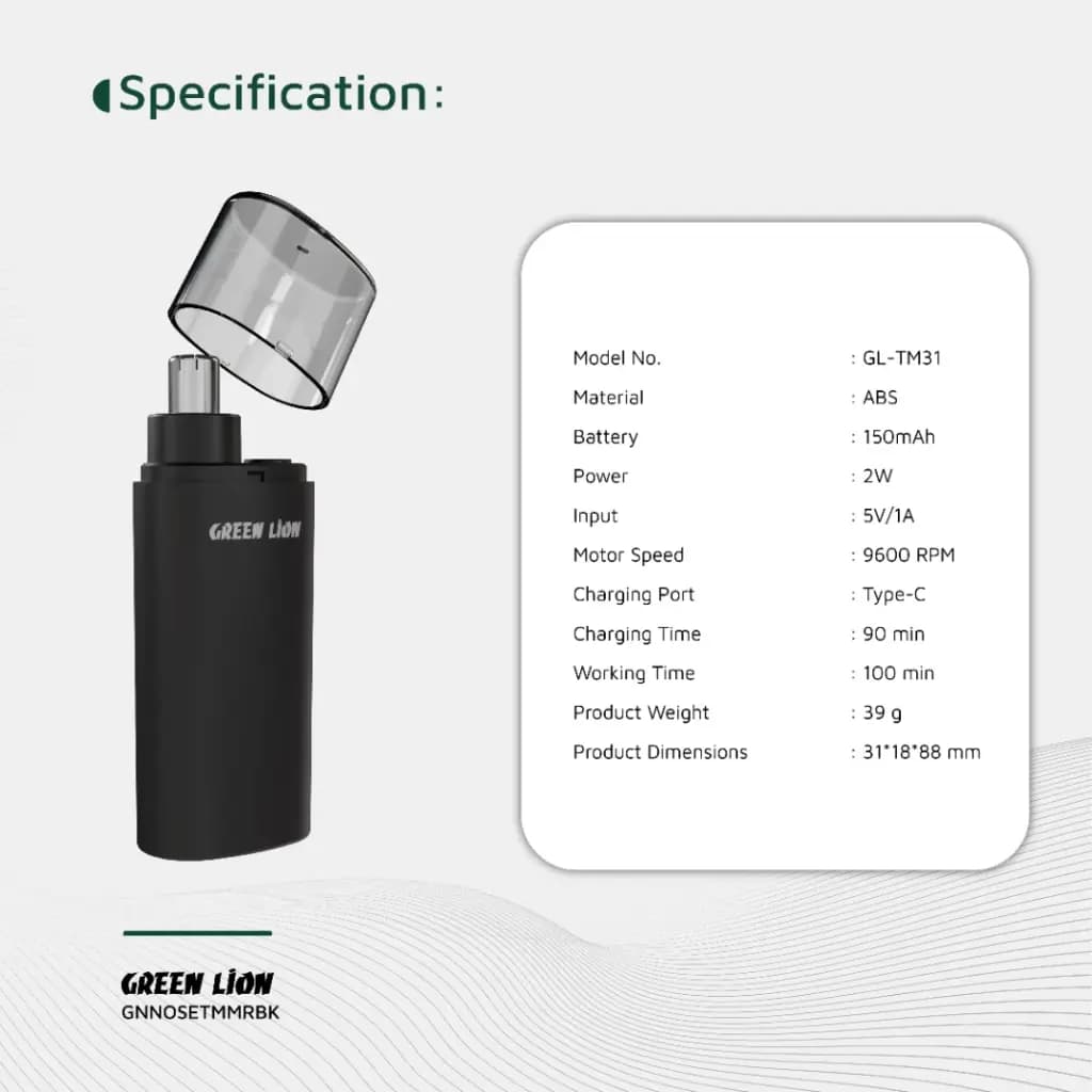 دستگاه اصلاح بینی و گوش نوس پرو گرین لاین Green Lion Nose Pro Nose and Ear Trimmer — تصویر ۴