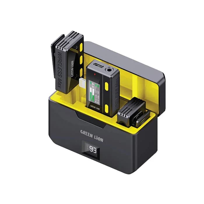 میکروفون یقه ای دوتایی لایتنینگ گرین لاین با ریموت کنترل مدل Green Lion GNWMICRLG Wireless Microphone With Remote Control — تصویر ۴