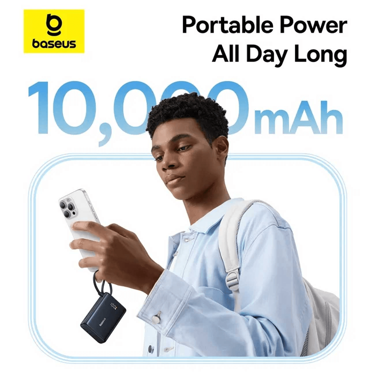پاوبانک 45 وات 10000 با کابل تایپ سی بیسوس Baseus PicoGo Power Bank PPPG-1W45C — تصویر ۷
