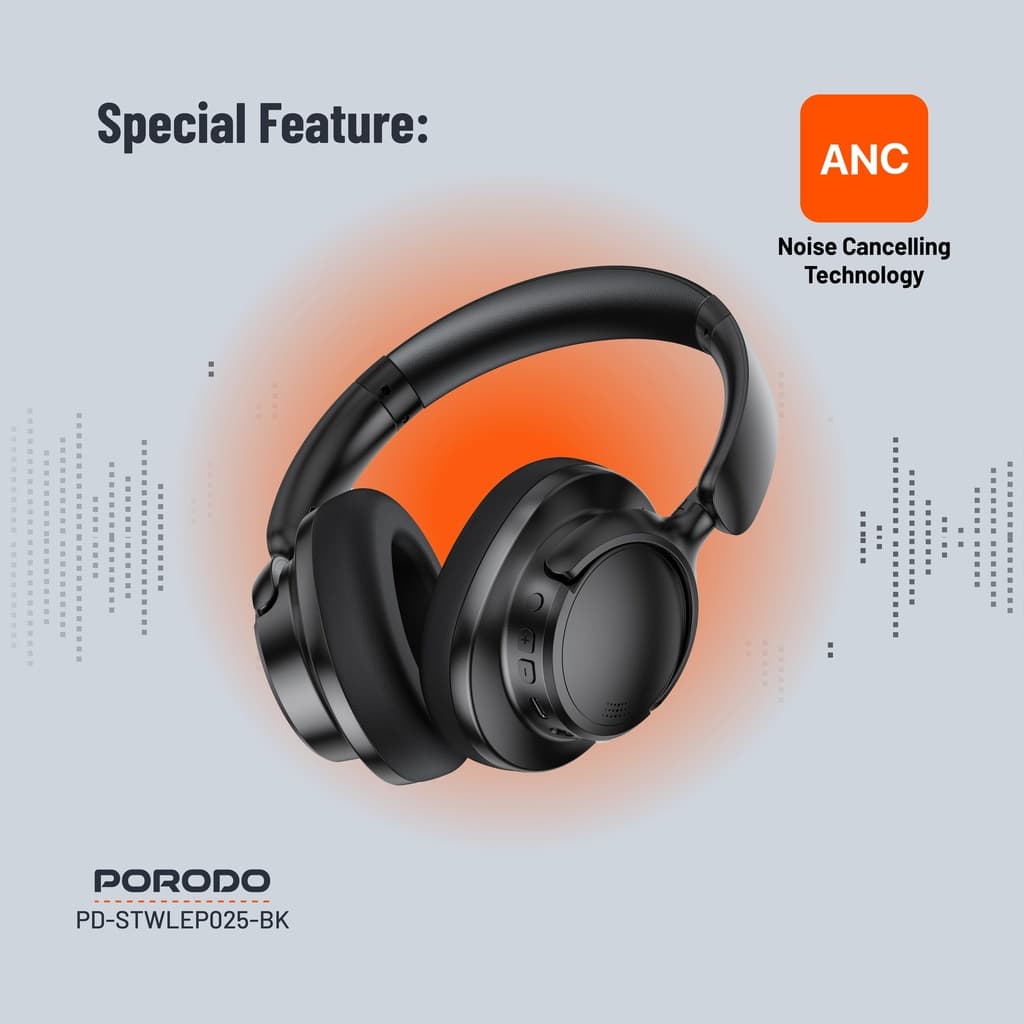 هدفون بلوتوثی ساندتک پرودو مدل Porodo Soundtec Zen Active Noise — تصویر ۴