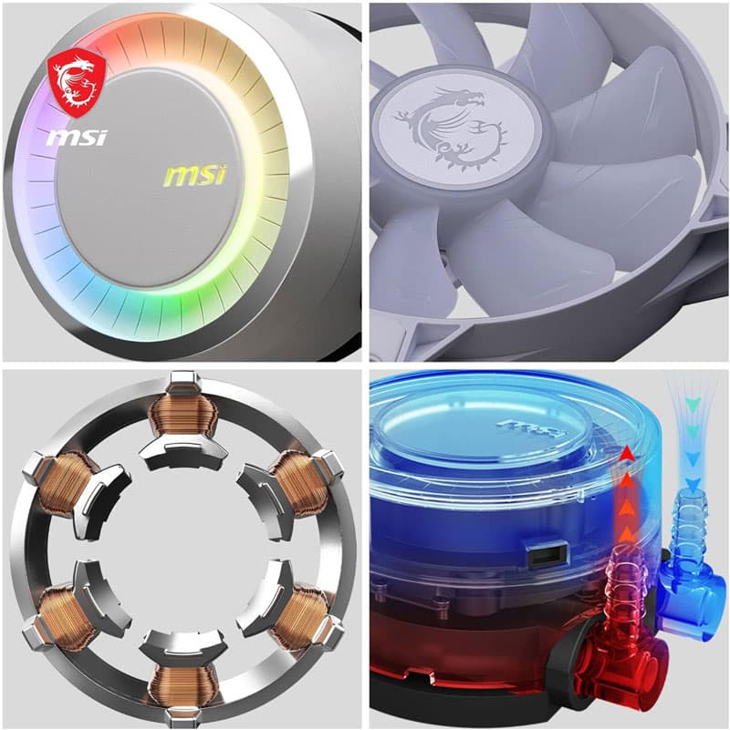 خنک کننده مایع پردازنده ام اس ای مدل MAG CORELIQUID E360 MSI CPU Liquid Cooler CoreLiquid WHITE — تصویر ۱۱