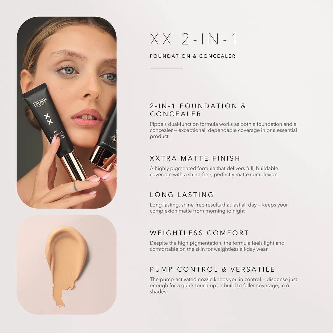 کرم پودر پیپا XXTRA MATTE 2*1 شماره 232 حجم 28 میلی لیتری — تصویر ۵