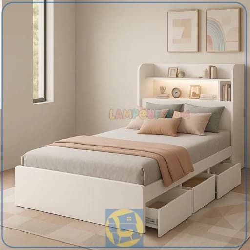 تخت خواب یک نفره دخترانه رنگ بندی F70099 مبلمان فرنا مدل 1142702