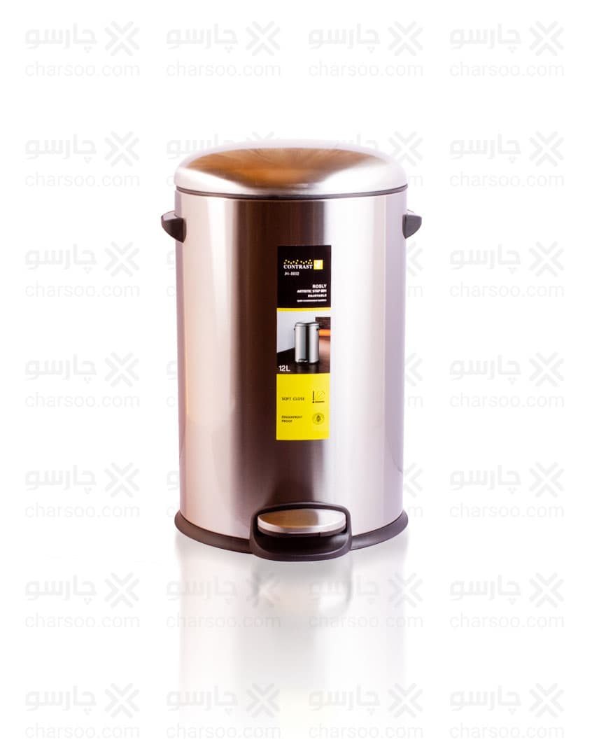سطل 12 لیتری گرد کنتراست مدل 8852 استیل