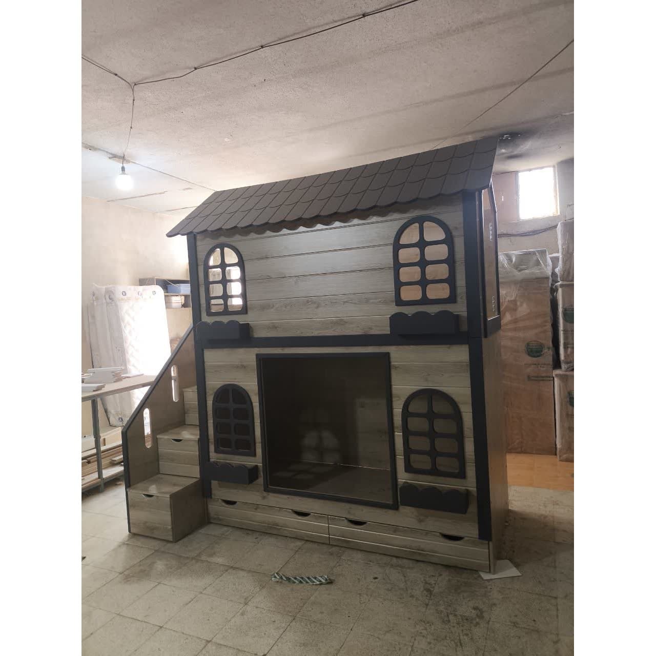 تخت دو طبقه طرح کلبه 7 مبلمان فرنا مدل 1142623 — تصویر ۲