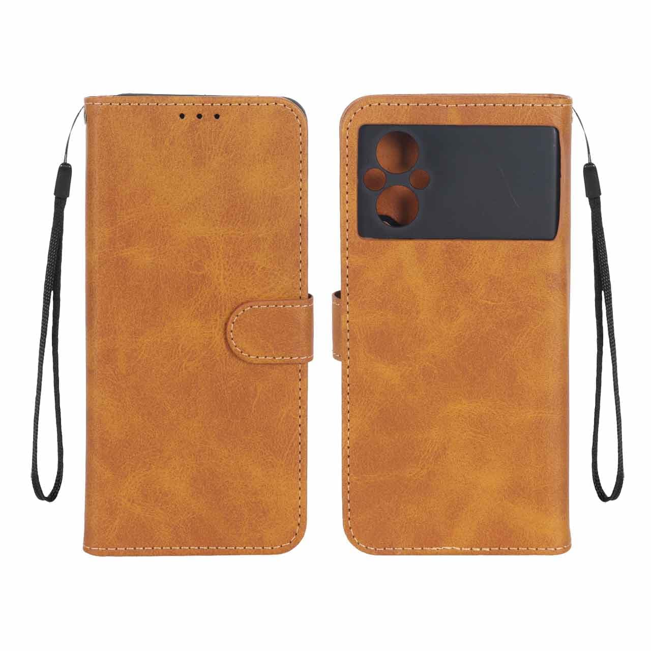 کیف موبایل مگنتی Xiaomi Poco M5 / Xiaomi Poco M4 – عسلی
