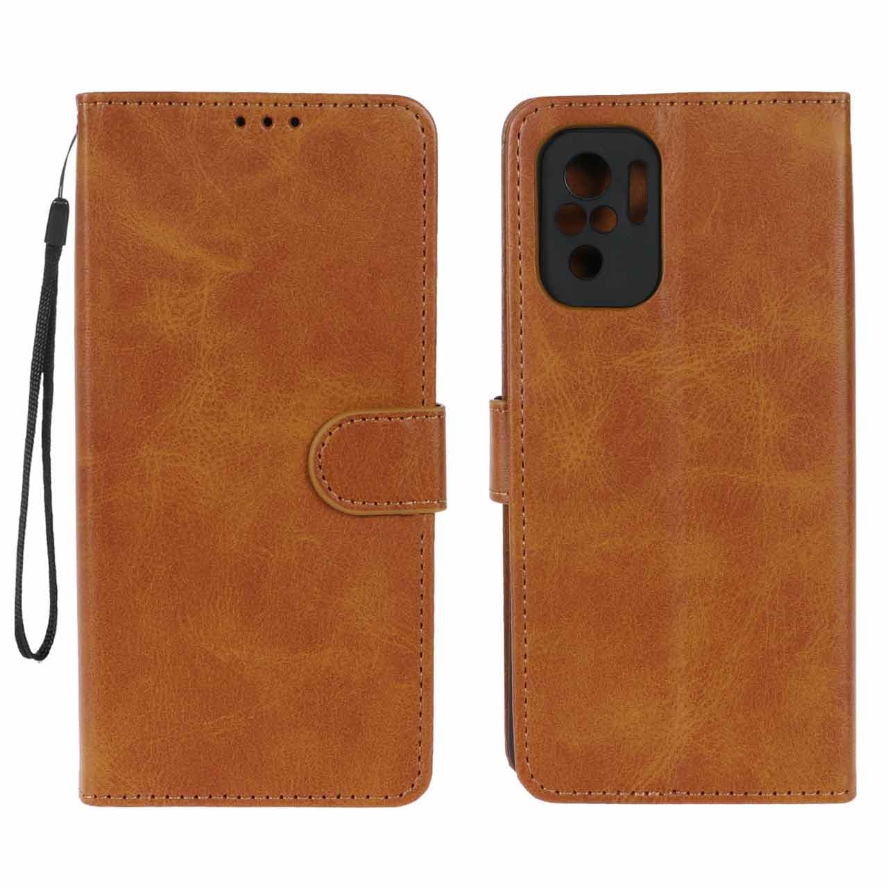 کیف موبایل مگنتی Xiaomi Redmi Note 10-4G / Note 10S / Poco M5S – عسلی