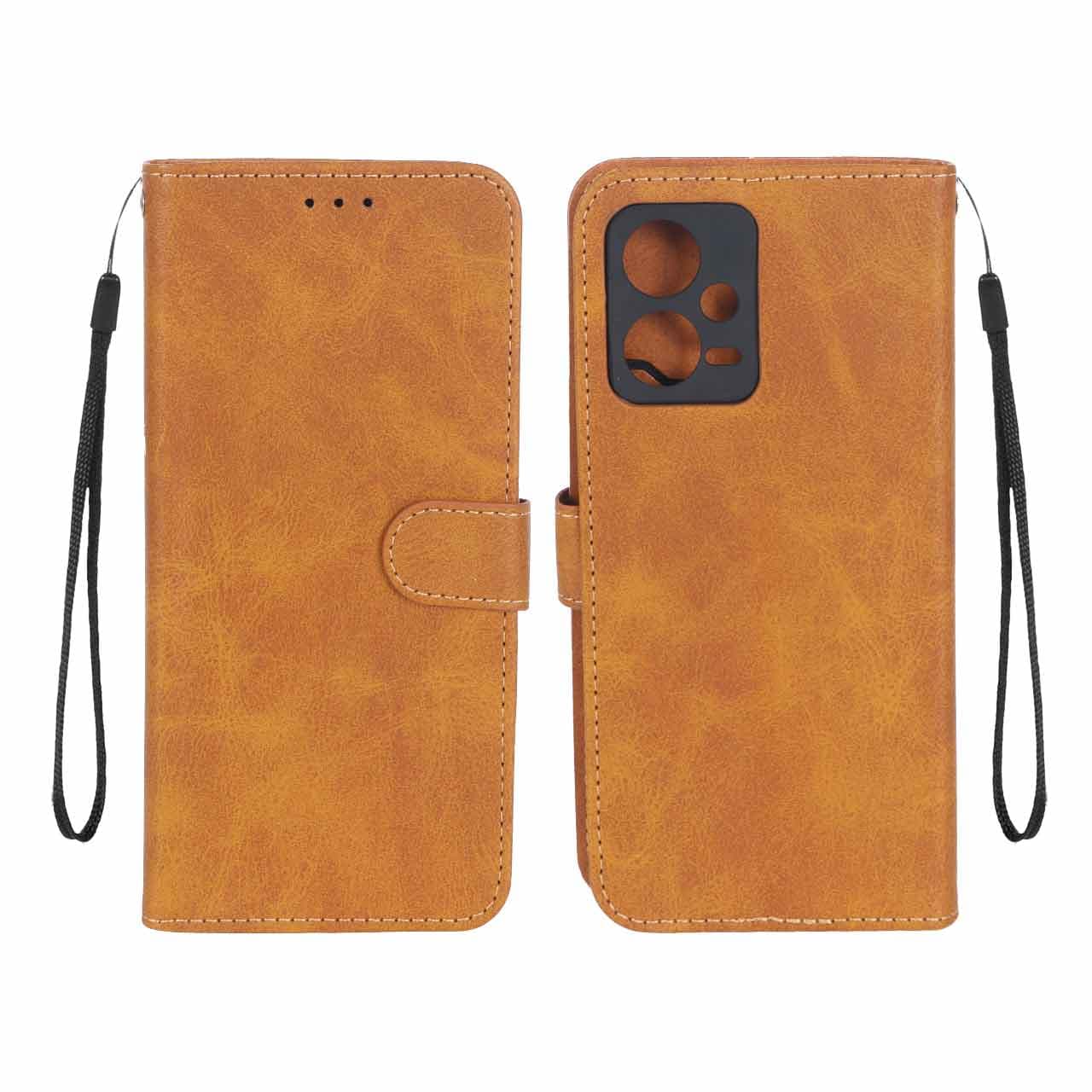 کیف موبایل مگنتی Xiaomi Redmi Note 12-5G /Xiaomi Poco X5- – عسلی