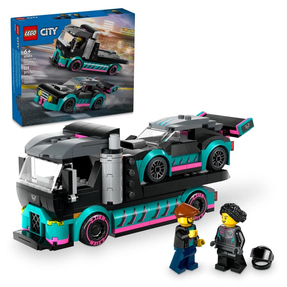 لگو City مدل Race Car and Car Carrier Truck 60406