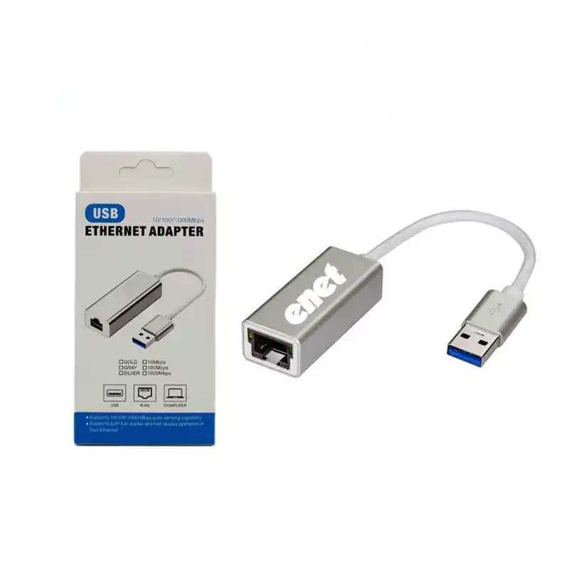 تبدیل USB 3.0 به شبکه LAN ای نت مدل Enet 10/100/1000Mbps