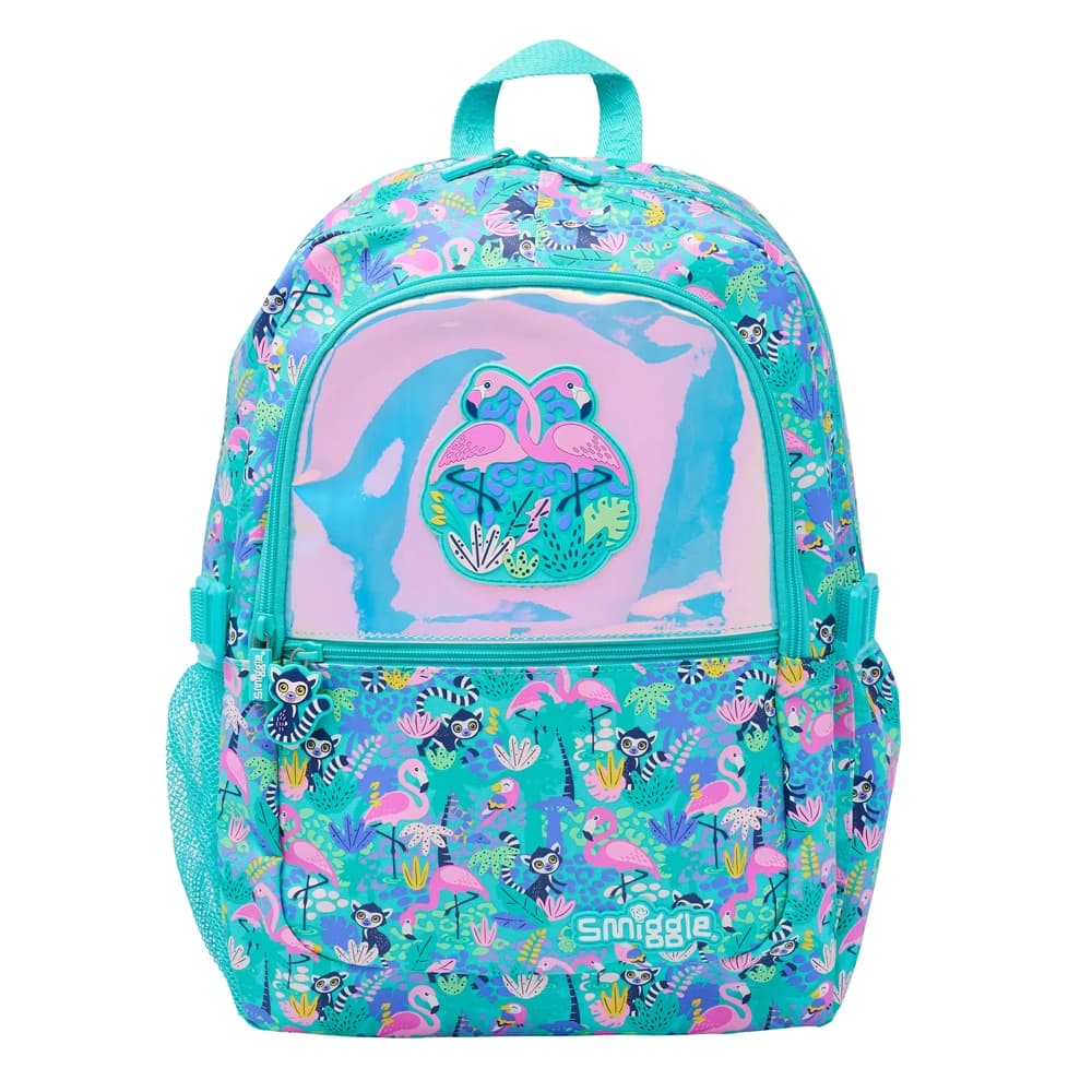 کوله پشتی Smiggle طرح فلامینگو سبز آبی