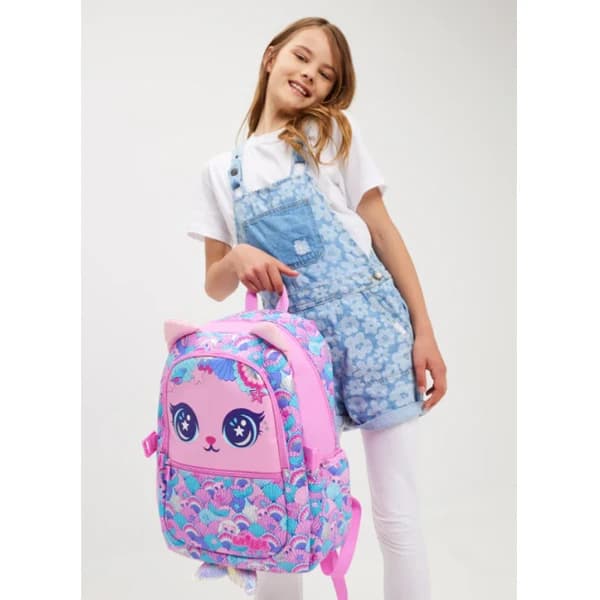 کوله پشتی Smiggle طرح گربه صورتی — تصویر ۴