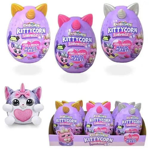 عروسک سورپرایزی Rainbocorns سری Kittycorn با شاخ صورتی — تصویر ۳