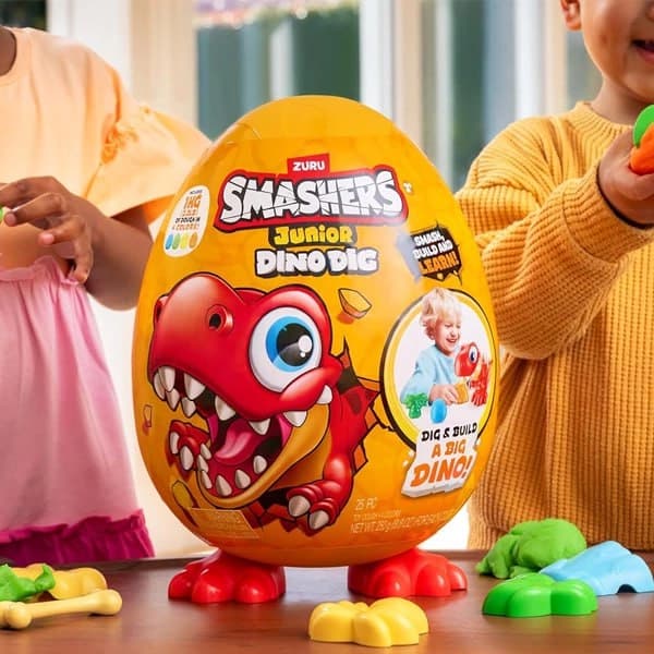 تخم دایناسور بزرگ Smashers سری Junior Dino Dig مدل قرمز — تصویر ۶