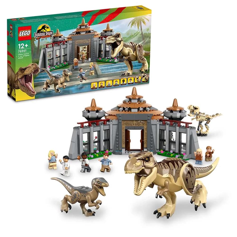 لگو Jurassic World مدل Visitor Center T. rex & Raptor Attack 76961