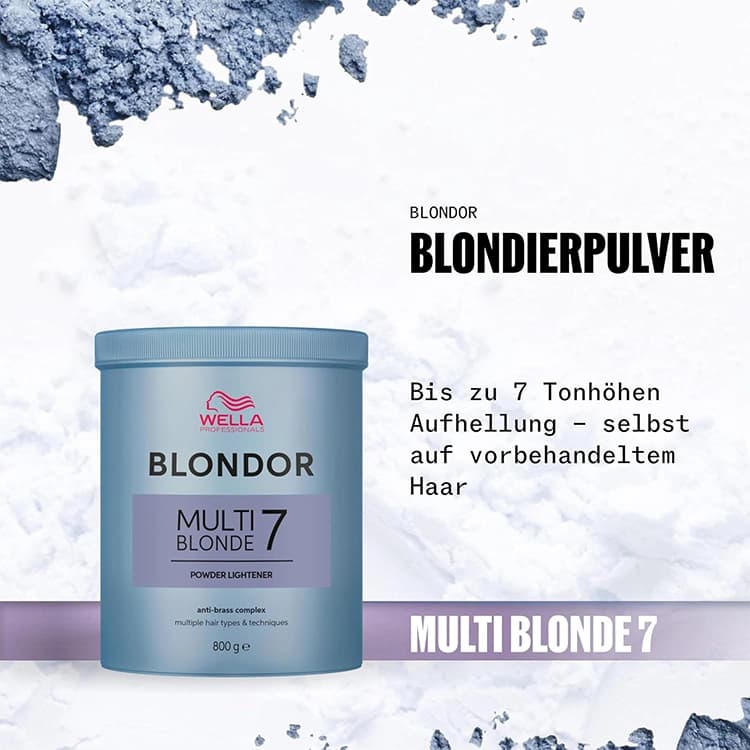 پودر دکلره Wella مدل Blondor Multi Blonde وزن 800 گرم — تصویر ۴