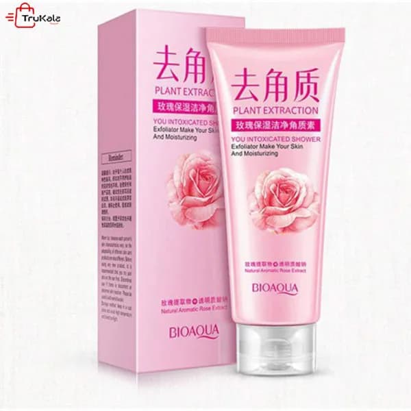 اسکراب لایه بردار و روشن کننده ژلی پوست عصاره گل رز برند بیوآکوا