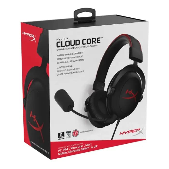 هدست گیمینگ HyperX مدل Cloud Core – مشکی — تصویر ۳