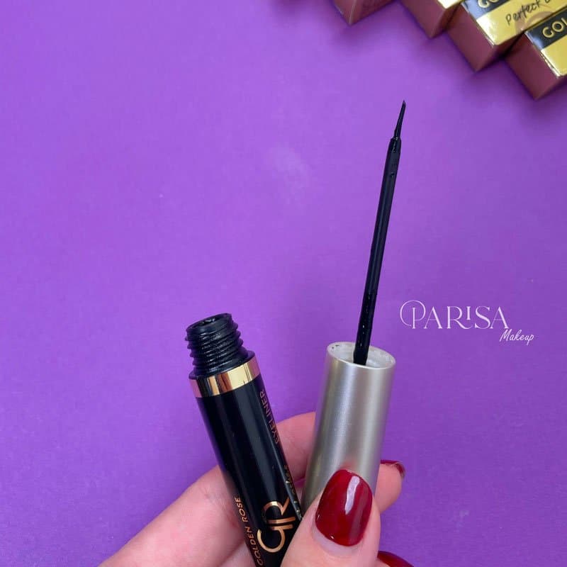 خط چشم مویی مشکی گلدن رز Golden Rose مدل Perfect Lashes Eyeliner — تصویر ۳