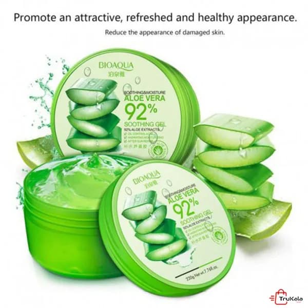 ژل آبرسان 92% آلوئه ورا بیوآکوا BIOAQUA — تصویر ۲