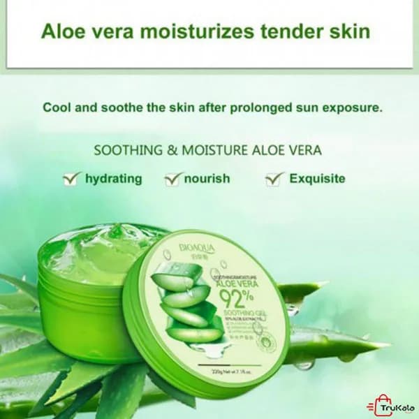 ژل آبرسان 92% آلوئه ورا بیوآکوا BIOAQUA — تصویر ۴