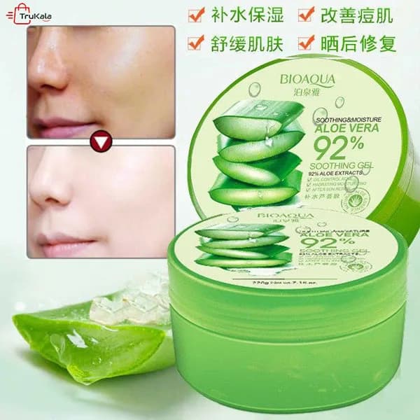 ژل آبرسان 92% آلوئه ورا بیوآکوا BIOAQUA — تصویر ۶