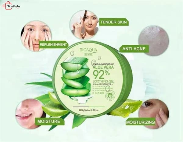ژل آبرسان 92% آلوئه ورا بیوآکوا BIOAQUA — تصویر ۷