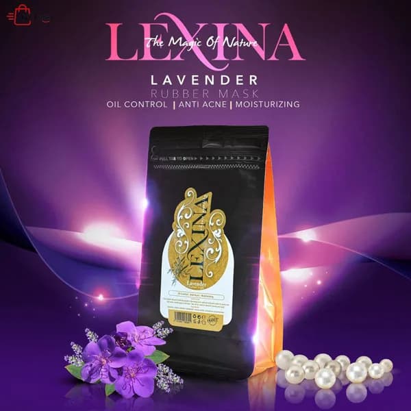 ماسک پودری لاتکسی اسطوخودوس لکسینا LEXINA حجم 250 گرم — تصویر ۲