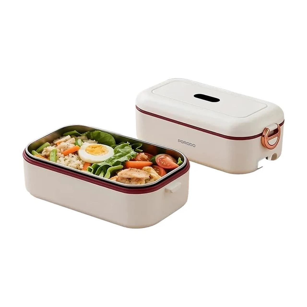 ظرف غذای برقی Porodo مدل Lunch Mate PDLFST0376WH (گارانتی 6 ماهه شرکتی) — تصویر ۷