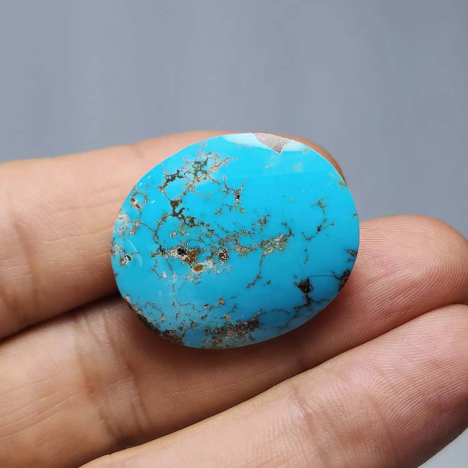 نگین فیروزه شجر نیشابوری آبی (قواره درشت) — تصویر ۲