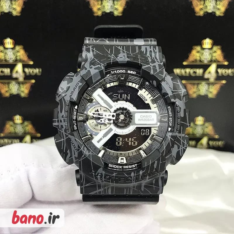 ساعت مچی عقربه‌ای مردانه دو زمانه جی شاک مدل GA-5146M