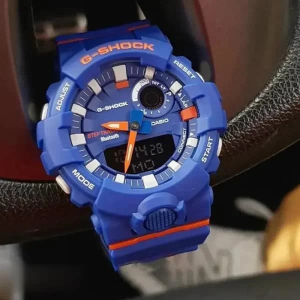 ساعت مچی عقربه‌ای مردانه دو زمانه جی شاک سرمه ای مدل GA-5544M