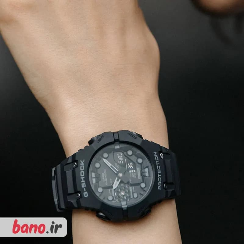ساعت مچی عقربه‌ای زنانه دو زمانه جی شاک مشکی قرمز مدل GA-5690L — تصویر ۹