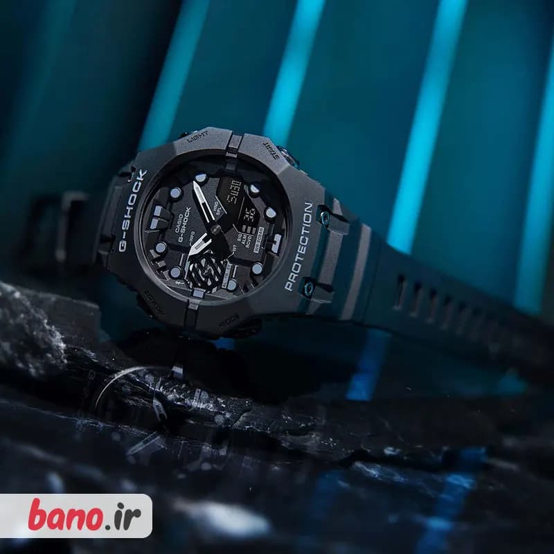 ساعت مچی عقربه‌ای زنانه دو زمانه جی شاک مشکی قرمز مدل GA-5690L — تصویر ۱۲