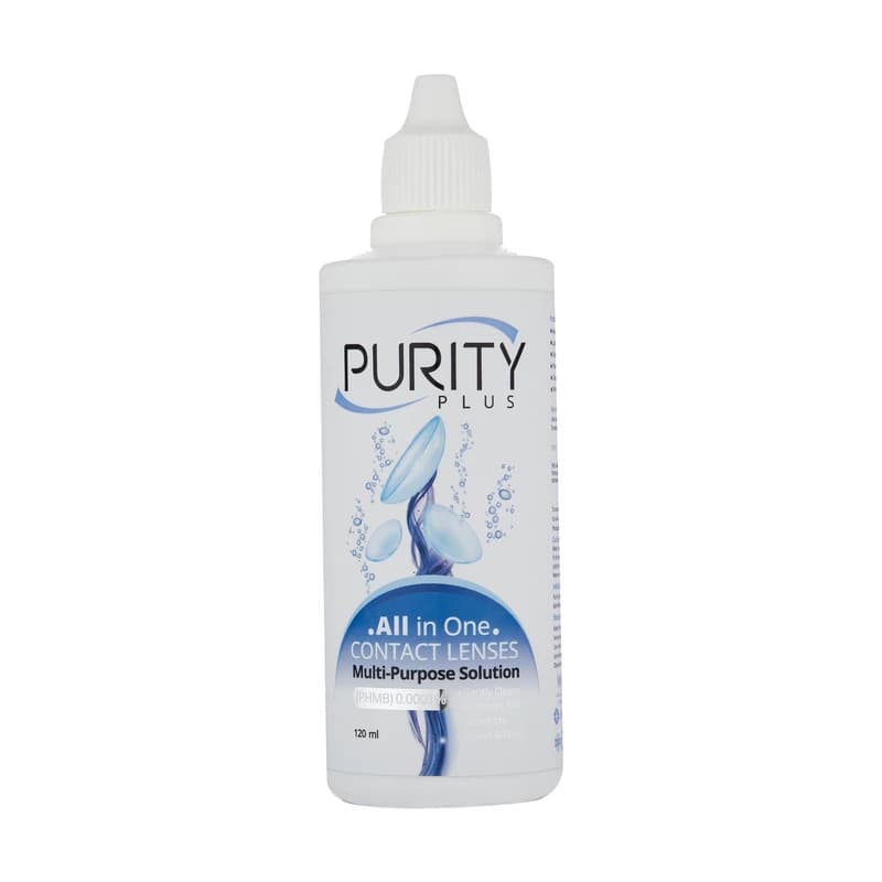 محلول شستشو دهنده لنز پیوریتی پلاس All in One فاقد آنزیم 120ml