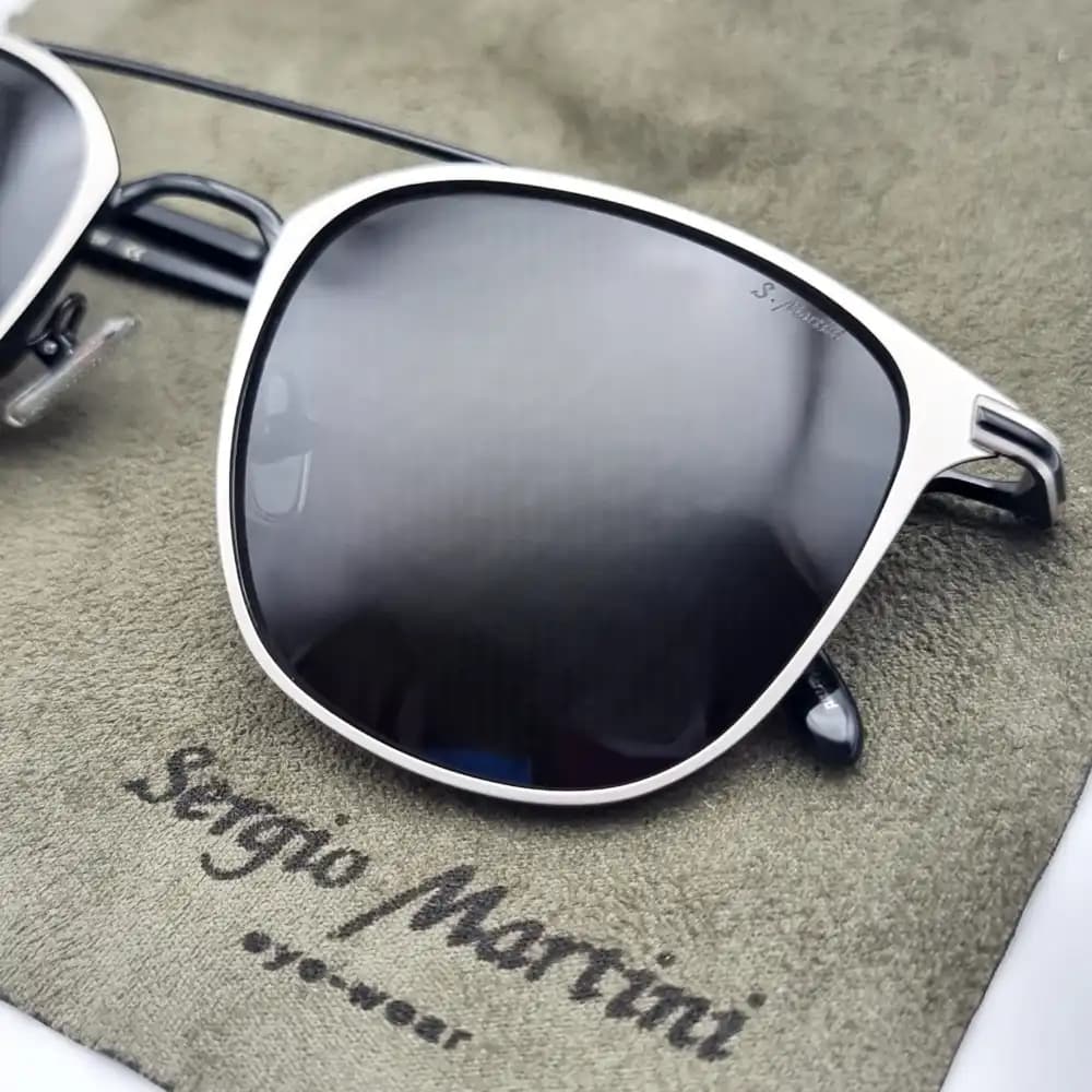 عینک دودی Sergio martini مدل sa168 نقره ای — تصویر ۳