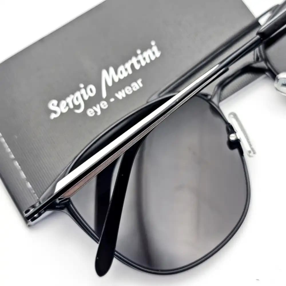 عینک دودی Sergio martini مدل sa168 نقره ای — تصویر ۴