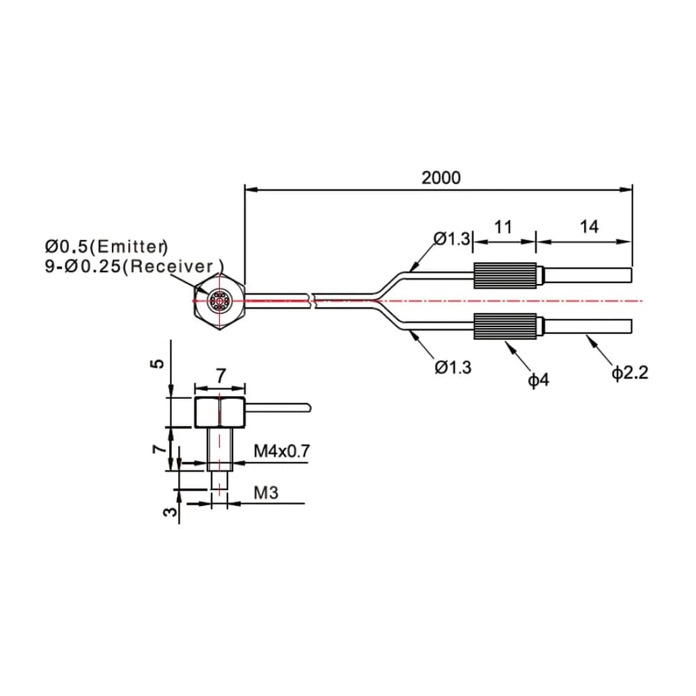 سنسور نوری مکعبی یکطرفه آکوسنس مدل AKUSENSE PD-C42TZ — تصویر ۲