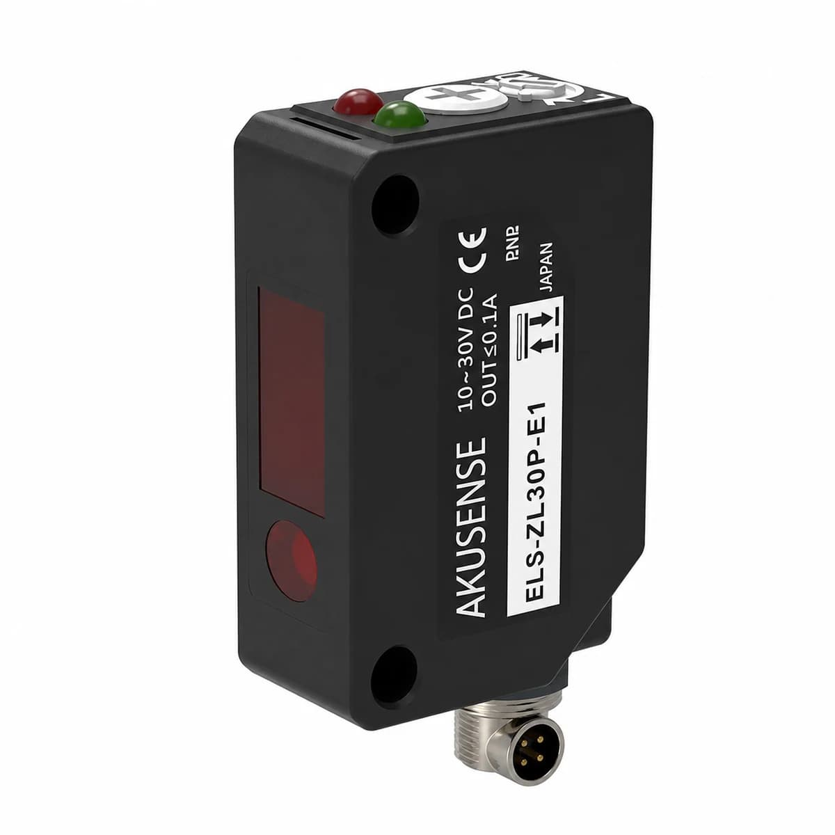 سنسور نوری مکعبی رفلکتوری آکوسنس مدل AKUSENSE ELS_ZL30P_E1