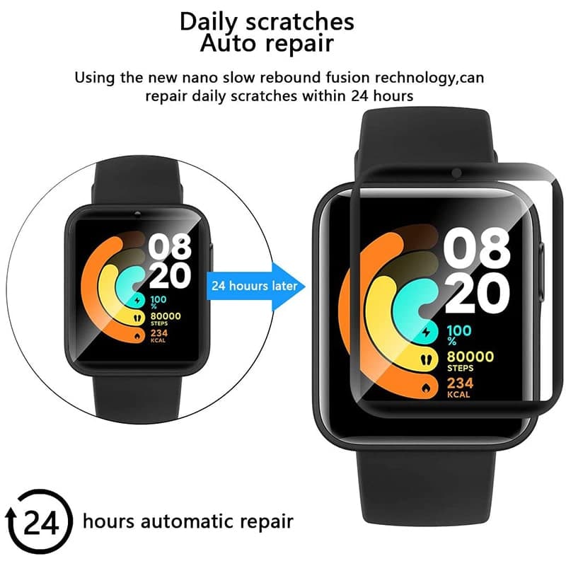محافظ صفحه نمایش(گلس) ساعت هوشمند mi watch lite — تصویر ۵