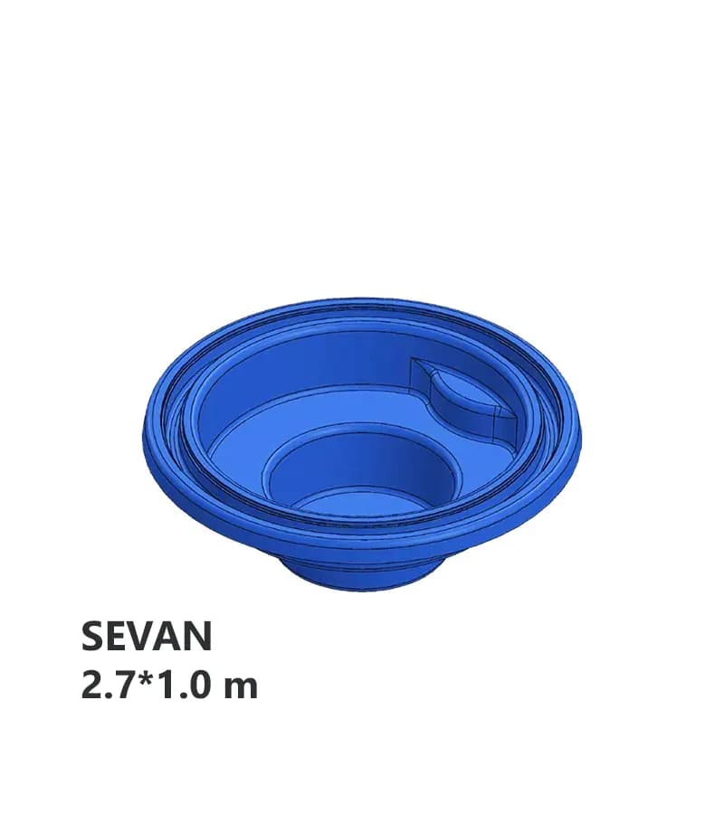 جکوزی فایبرگلاس پیش ساخته (Swim Plus) مگاپول مدل سوان