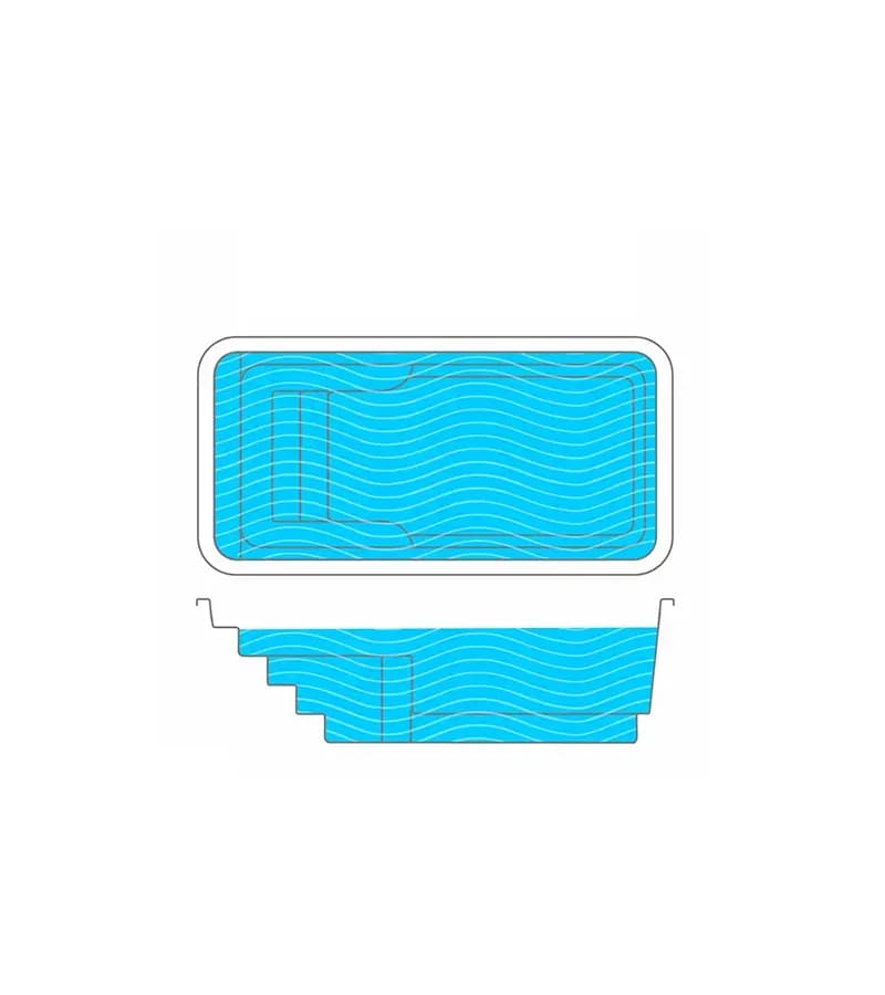 استخر فایبرگلاس پیش ساخته (Swim Plus) مگاپول مدل دز — تصویر ۲