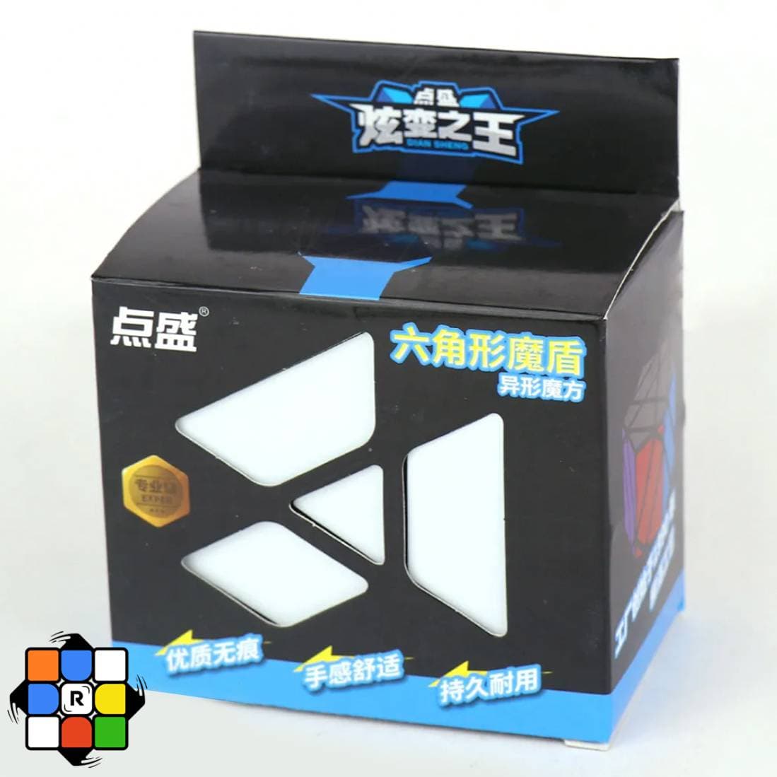شش ضلعی برش دار دیان شنگ مشکی Diansheng Shield Cube — تصویر ۲