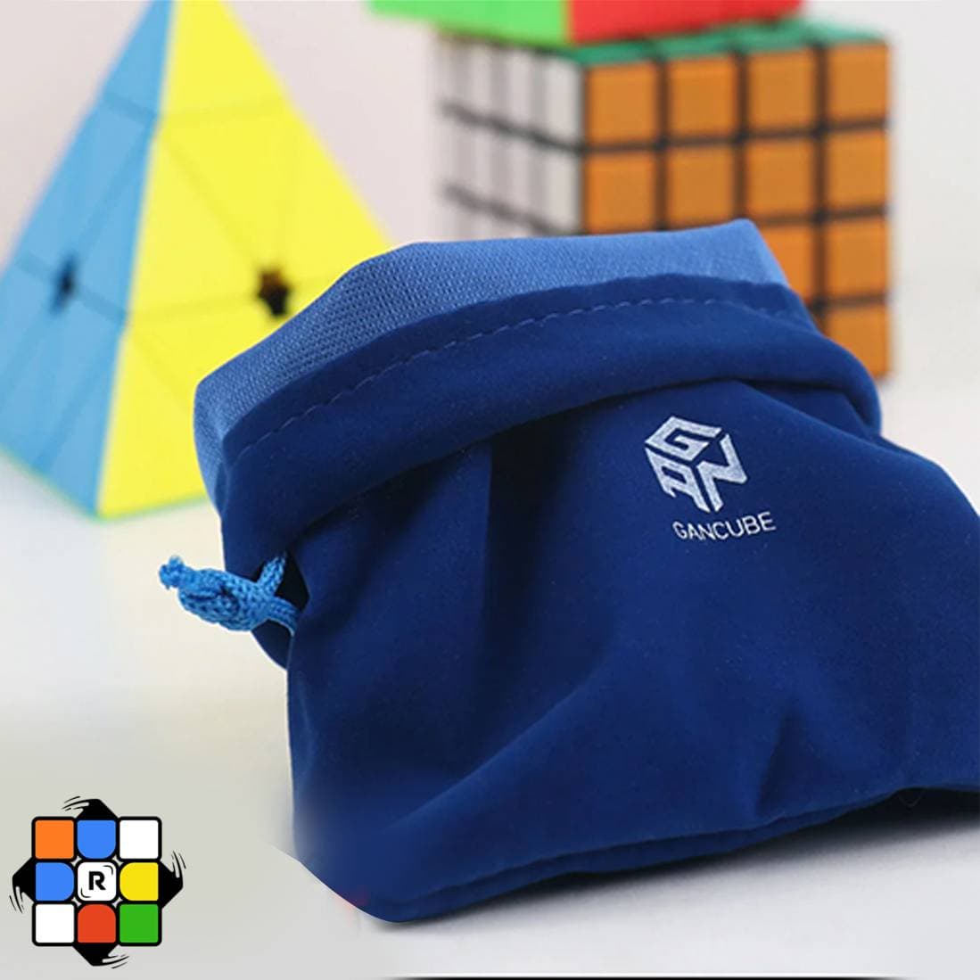 کیف مخملی گنز-آبی لاجوردی GAN Blue pouch/bag — تصویر ۳