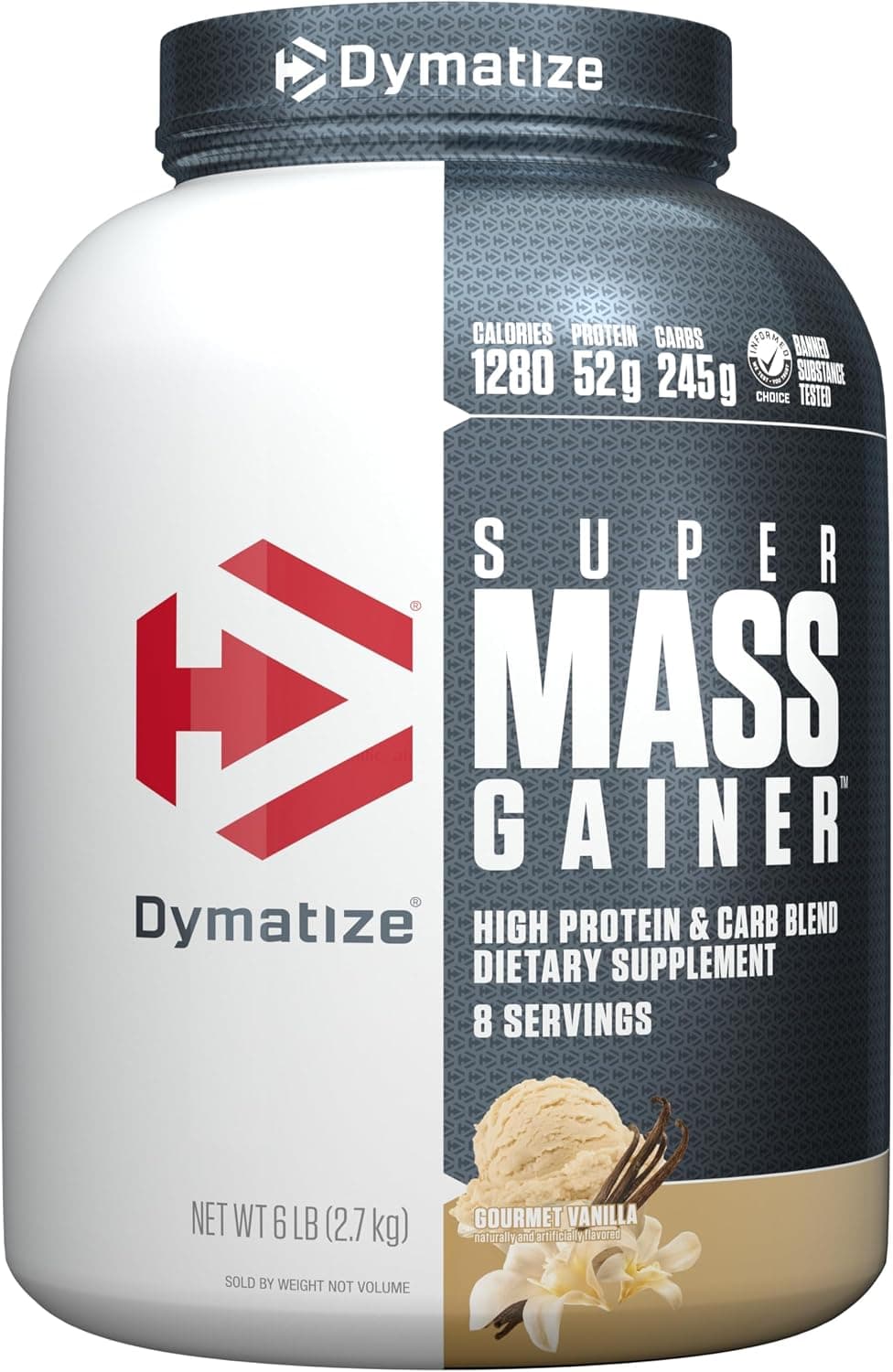 گینر Super Mass دایماتیز طعم وانیل گورمت | ۶ پوند